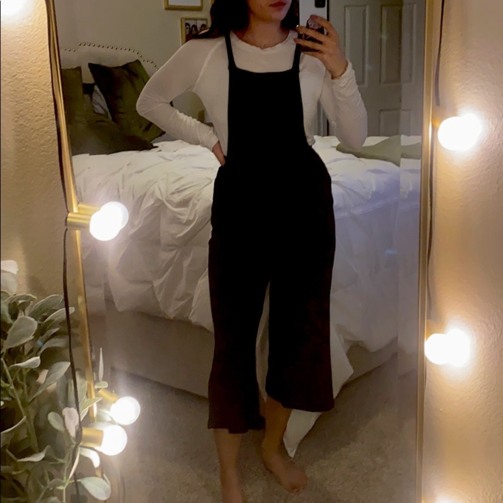 Black overall style jumpsuit
